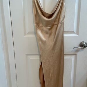 Elegant Gold Evening Dress